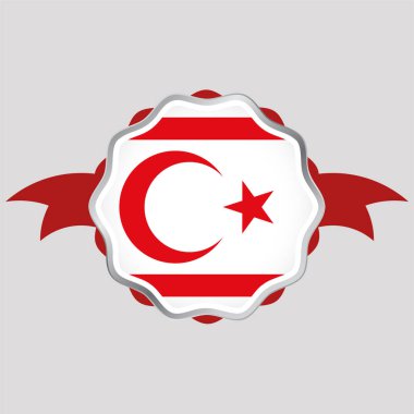 Yaratıcı Kuzey Kıbrıs Bayrak Etiketi Amblemi