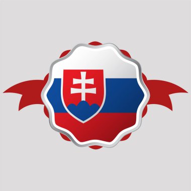 Yaratıcı Slovakya Bayrak Etiketi Amblemi