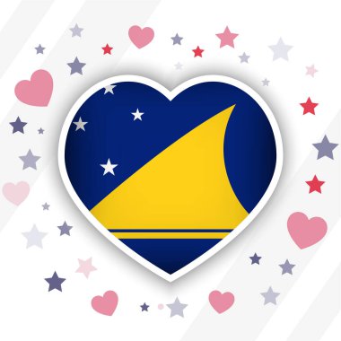 Creative Tokelau Flag Heart Icon clipart