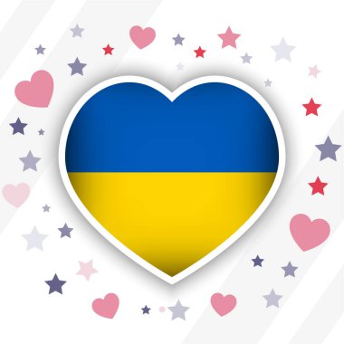 Yaratıcı Ukrayna Bayrak Kalbi Simgesi