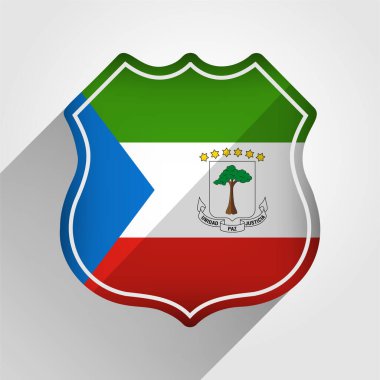 Ekvator Ginesi Bayrak Yolu İllüstrasyonu