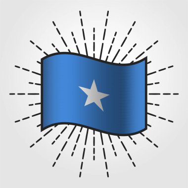 Klasik Somali Ulusal Bayrak İllüstrasyonu