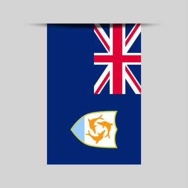 Anguilla Banner Bayrak Vektörü İllüstrasyonu