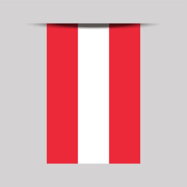 Avusturya Bayrak Vektörü İllüstrasyonu