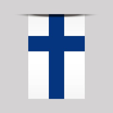 Finlandiya Bayrak Vektörü İllüstrasyonu