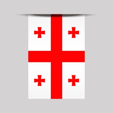 Georgia Banner Bayrak Vektör İllüstrasyonu