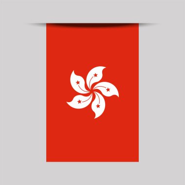 Hong Kong Banner Flag Vector Illustration clipart