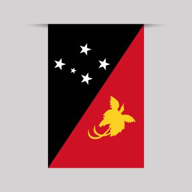 Papua Yeni Gine Bayrak Vektörü İllüstrasyonu