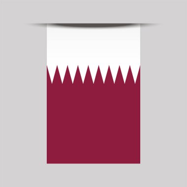 Katar Bayrak Vektörü İllüstrasyonu