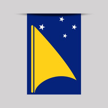 Tokelau Bayrak Vektörü İllüstrasyonu