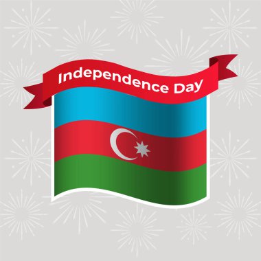 Azerbaycan Dalgalı Bayrak Bağımsızlık Günü Arkaplanı