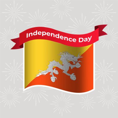 Bhutan Dalgalı Bayrak Bağımsızlık Günü Arkaplanı