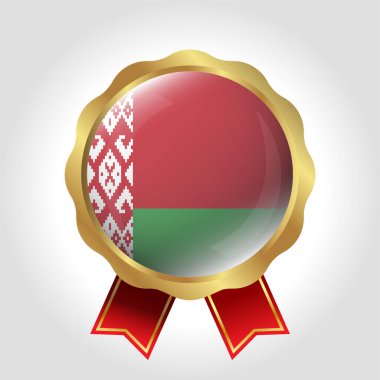 Creative Belarus Flag Label Vector Design clipart