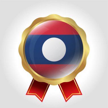Yaratıcı Laos Bayrak Vektör Tasarımı