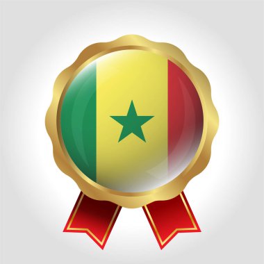 Yaratıcı Senegal Bayrak Vektör Tasarımı
