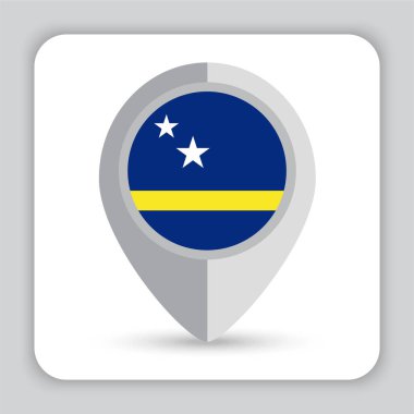 Curacao Flag Pin Haritası Simgesi