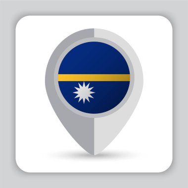 Nauru Flag Pin Haritası Simgesi