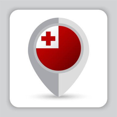Tonga Flag Pin Haritası Simgesi