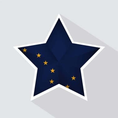 Alaska Bayrak Yıldızı Şekil Simgesi