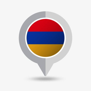 Ermenistan Konumu Pin Simgesi Vektör İllüstrasyonu