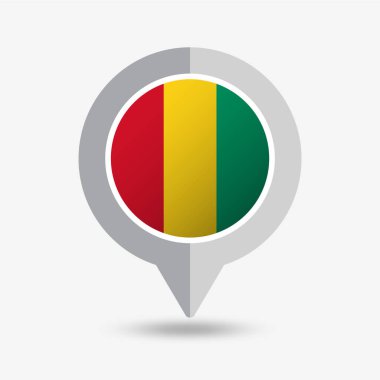 Guinea Location Pin Icon Vector Illustration clipart