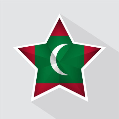 Maldivler Bayrak Yıldızı Şekli Simgesi