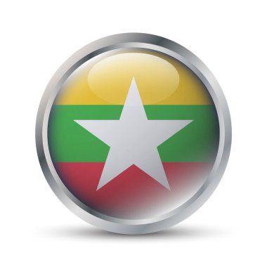 Myanmar Bayrak 3D Rozet Resimleri