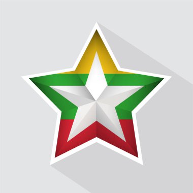 Myanmar Bayrak Yıldız Şekli Simgesi