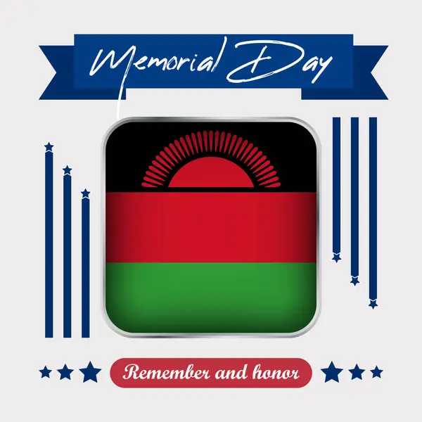 stock vector Malawi Memorial Day Vector Illustration