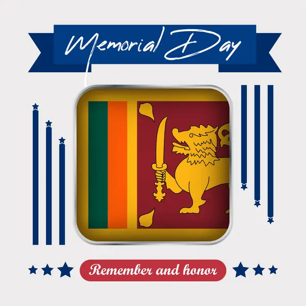 stock vector Sri Lanka Memorial Day Vector Illustration