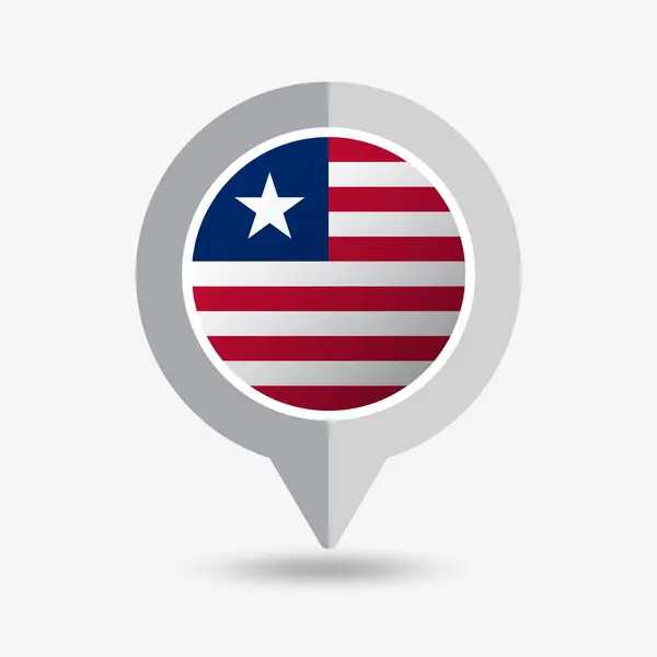 Stock vector Liberia Location Pin Icon Vector Illustration