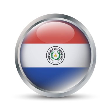 Paraguay Bayrak 3D Rozet Resimleri