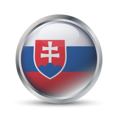 Slovakya Bayrak 3D Rozet Resimleri