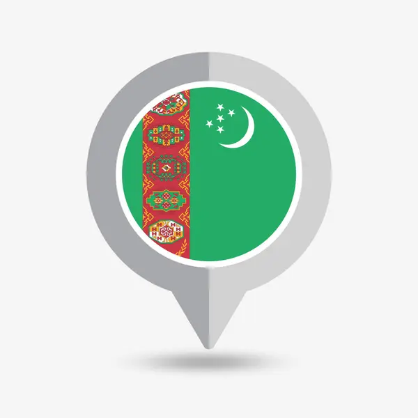 stock vector Turkmenistan Location Pin Icon Vector Illustration