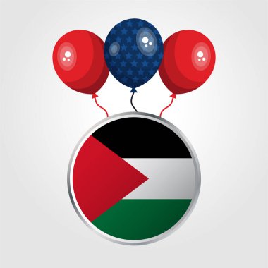 Filistin Ulusal Bayrağını Balonlarla Kutlama