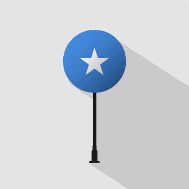 Somali Ulusal Çember İşareti Bayrak Vektörü İllüstrasyonu