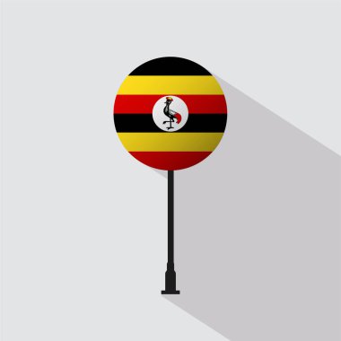 Uganda Çemberi İşareti Bayrak Vektörü İllüstrasyonu
