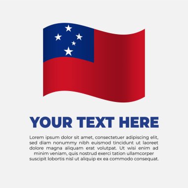 Samoa Bayrak Arkaplan Şablonu