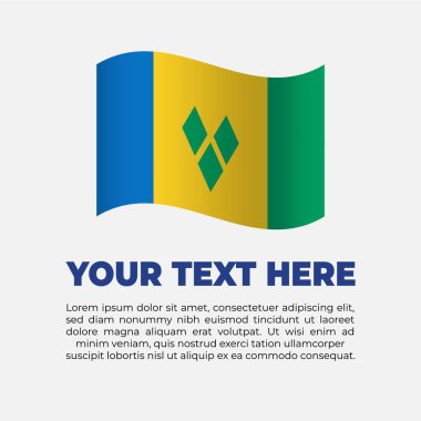 Saint Vincent ve Grenadines Bayrak Arkaplan Şablonu
