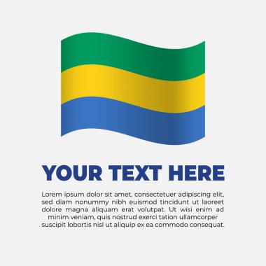 Gabon Bayrak Arkaplan Şablonu