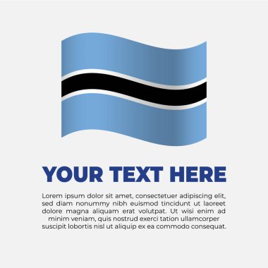 Botswana Bayrak Sancak Arkaplan Şablonu