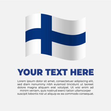 Finlandiya Bayrak Arkaplan Şablonu