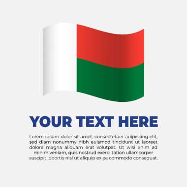 Madagaskar Bayrak Arkaplan Şablonu