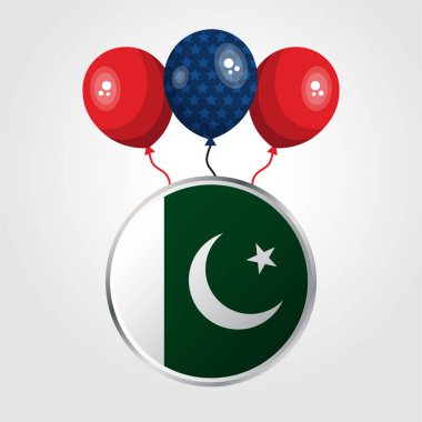 Pakistan Ulusal Bayrağını Balonlarla Kutla