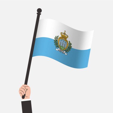 El Tutma San Marino Sallama Bayrağı