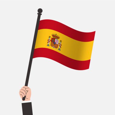 El ele tutuşan İspanya Sallanan Bayrağı