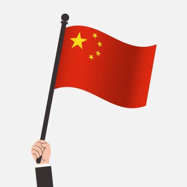 El ele tutuşan Çin Bayrağı