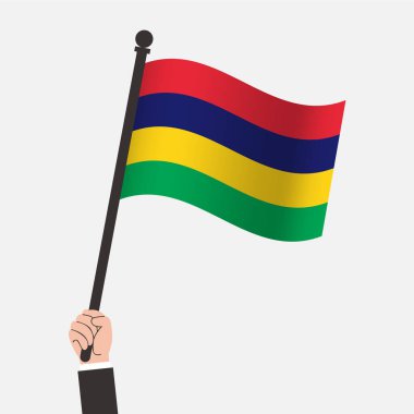 El ele tutuşan Mauritius Sallanan Bayrak