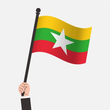 El ele tutuşan Myanmar Sallanan Bayrak