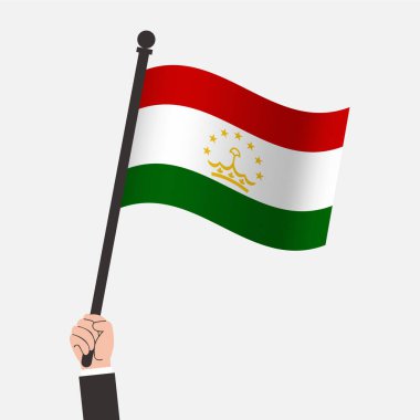 El ele tutuşan Tacikistan Sallanan Bayrak